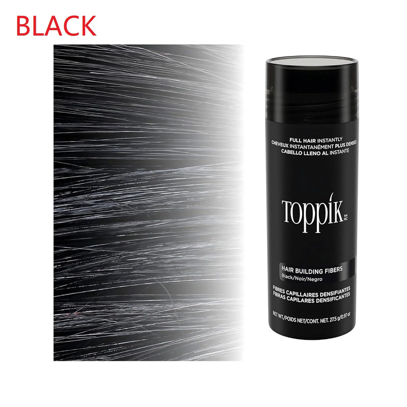 9 cores toppik fibras capilares queratina, 27,5 / 50 / 100g de cabelos finos ou ralos preenchidos, cabelos densos e volumosos instantâneos, homens e mulheres