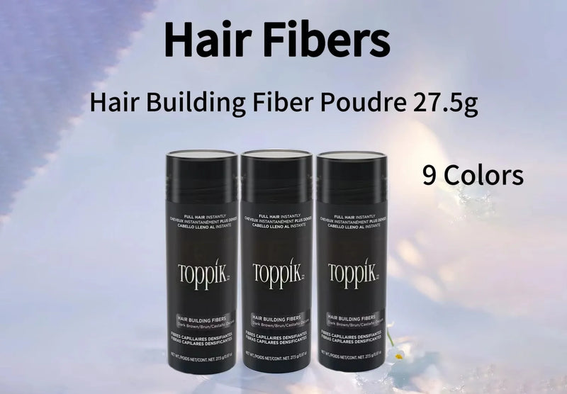 9 cores toppik fibras capilares queratina, 27,5 / 50 / 100g de cabelos finos ou ralos preenchidos, cabelos densos e volumosos instantâneos, homens e mulheres